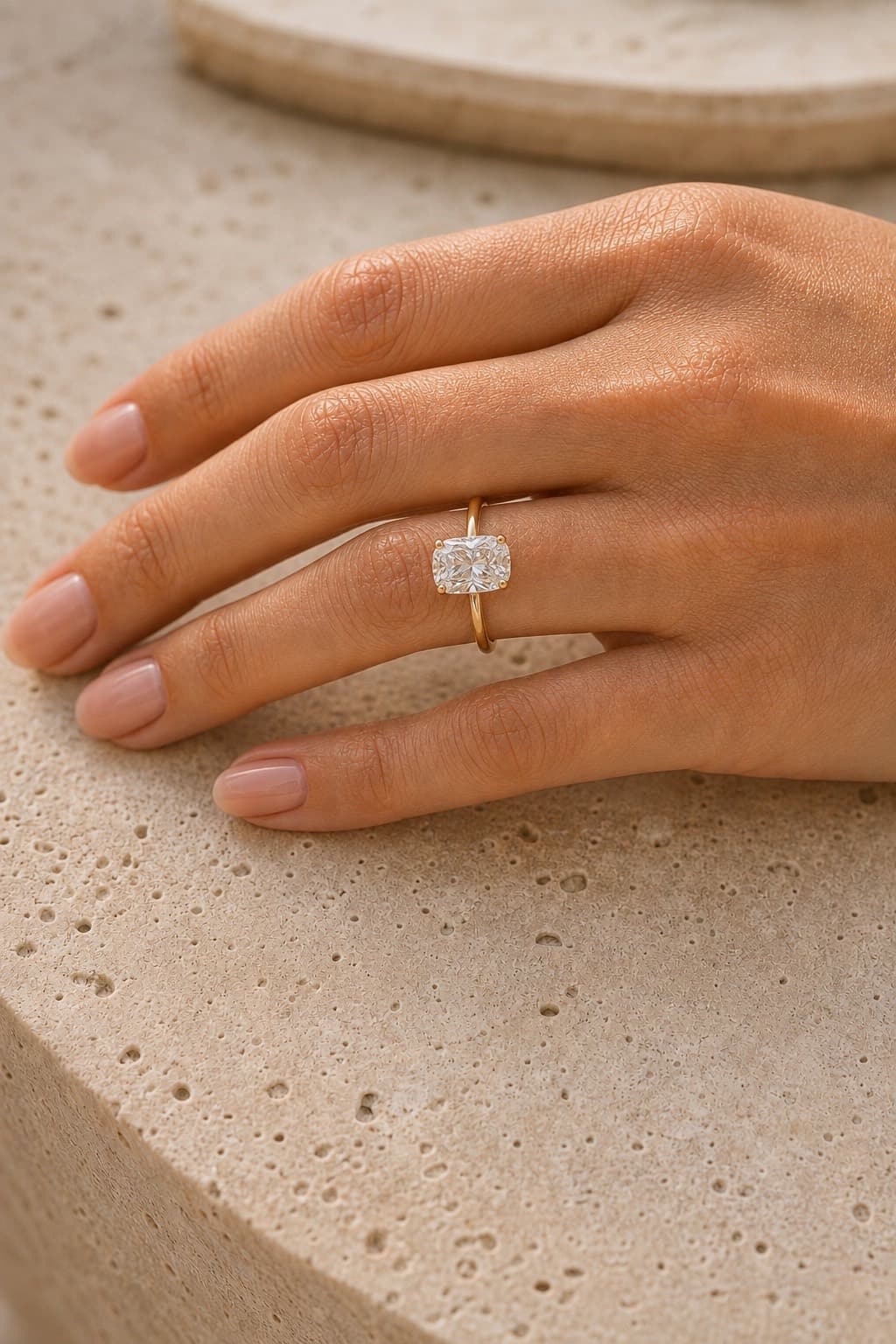 An elongated cushion ring, one of the shapes couples ask for most